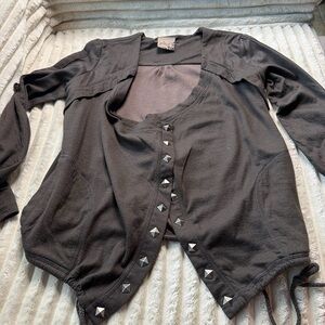 Studded Black Cardigan